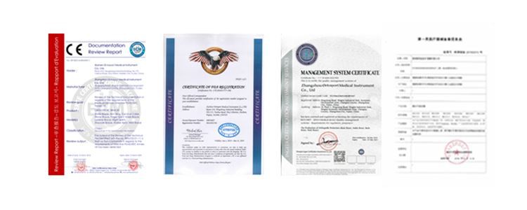 Orthopedic Back Brace Certificate